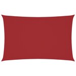 vidaXL Voile de parasol tissu oxford rectangulaire 2x5 m rouge