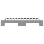 vidaXL Lit de jour avec gigogne sans matelas gris clair 80x200 cm