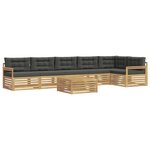vidaXL Ensemble de canapés d'extérieur 7 Pièces Blanc et anthracite