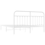 vidaXL Cadre de lit métal sans matelas et tête de lit blanc 180x200 cm