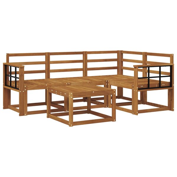 vidaXL Ensemble de canapés d'extérieur 5 pc Naturel