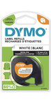 DYMO LetraTag rubans textile transfert pour le marquage des vêtements  Noir/Blanc  12mm x 2m (LetraTag LT100T)
