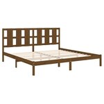 vidaXL Cadre de lit Marron miel Bois de pin massif 200x200 cm
