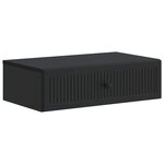 vidaXL Table d'appoint murale Noir 59 x 34 5 x 17 cm Bois d'ingénierie
