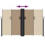 vidaXL Auvent latéral rétractable taupe 160x1200 cm