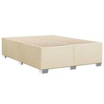 vidaXL Sommier à lattes de lit avec matelas Crème 140x190 cm Tissu