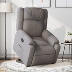vidaXL Fauteuil inclinable taupe tissu
