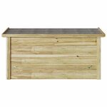vidaXL Boîte de Rangement Marron 119 x 44.5 x 58 cm Pin imprégné
