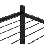 vidaXL Jardinière avec roues 83x25x83 5 cm Noir Fer