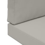 vidaXL Coussin de canapé d'extérieur 2 Pièces Gris Polyester