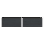 vidaXL Jardinière surélevée Noir 250 x 100 x 54 cm WPC et Aluminium