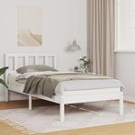 vidaXL Cadre de lit Blanc 80 x 200 cm Bois massif en pin