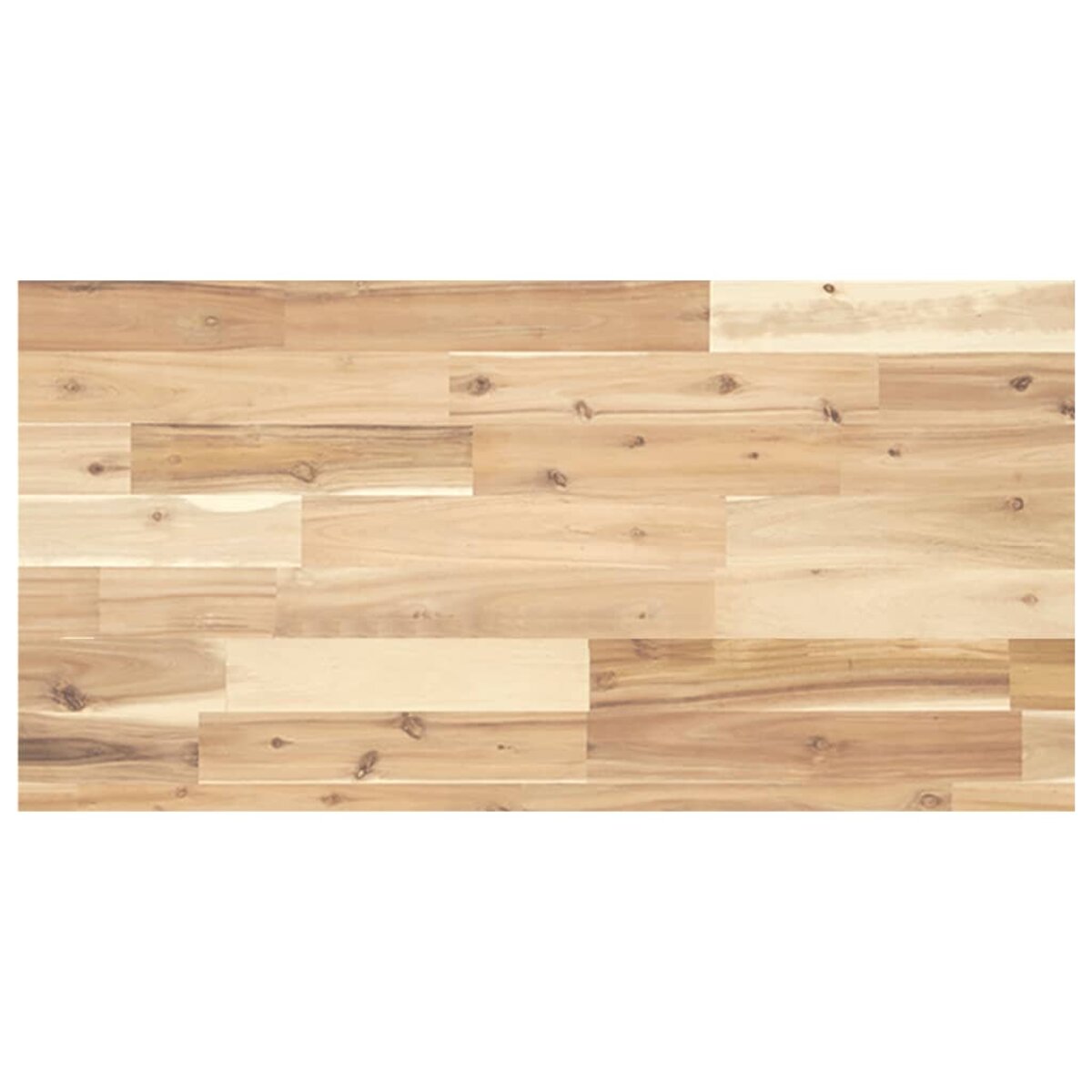 Dessus De Table Rectangulaire En Acacia Massif - 100x40x4 Cm, Non Traité, Facile à Entretenir