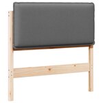 vidaXL Tête de lit capitonnée Gris Naturel et Clair 80 cm Pin massif