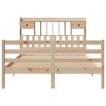 vidaXL Lit bibliothèque sans matelas 140x200 cm bois massif de pin