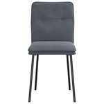 vidaXL Chaises à manger lot de 4 Gris foncé Velours
