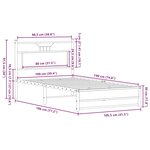 vidaXL Cadre de lit sans matelas chêne sonoma 100x190 cm