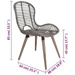 vidaXL Chaises à manger lot de 6 marron rotin naturel