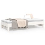 vidaXL Lit coulissant sans matelas blanc 2x(90x200) cm
