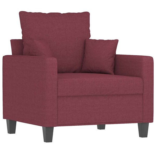 vidaXL Fauteuil Rouge bordeaux 60 cm Tissu