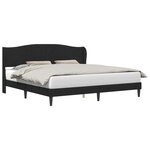 vidaXL Cadre de lit avec tête de lit Noir 200 x 200 cm Velours