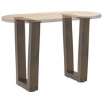 vidaXL Pieds de table basse en forme de V  2 pièces  acier naturel  28 x (42-43 3) cm