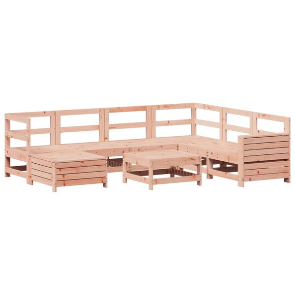 vidaXL Salon de jardin 8 Pièces bois massif sapin de douglas