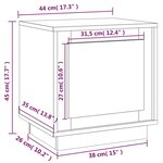 vidaXL Tables de chevet 2Pièces blanc brillant 44x35x45cm bois ingénierie