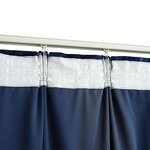 vidaXL Rideaux occultants et crochet 2Pièces Velours Bleu foncé 140x245cm