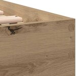 vidaXL Cadre de lit Chêne artisanal 193 x 95 x 88 cm Chêne Massif