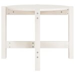 vidaXL Table basse Blanc Ø 62 5x45 cm Bois massif de pin