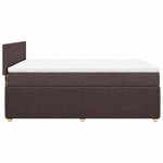 vidaXL Sommier à lattes de lit avec matelas Marron foncé 140x200 cm