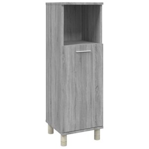 vidaXL Armoire de bain Sonoma gris 30x30x95 cm Bois d'ingénierie
