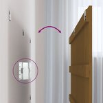 vidaXL Tête de lit murale Marron miel 140x3x60 cm Bois massif de pin