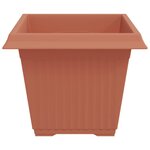 vidaXL Pot de Fleurs Carré 24 Pièces Rouge brique 43 x 43 x 33 5 cm