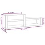 vidaXL Armoire à chaussures Gris béton 150x35x45 cm Bois d'ingénierie