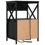 vidaXL Cabinet de chevet Chêne noir 40 x 31 x 60 cm Bois d'ingénierie