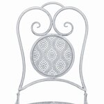 vidaXL Ensemble de bistro 3 Pièces acier blanc grisâtre