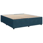 vidaXL Sommier à lattes de lit et matelas Bleu foncé 180x200cm Velours