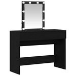vidaXL Table de Toilette avec tiroir Chêne noir 100 x 40 x 130 cm