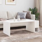 vidaXL Table basse Blanc 101 5 x 50 x 37 cm Bois d'ingénierie