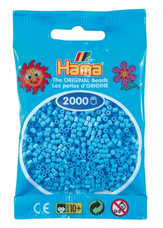 2 000 perles mini (petites perles Ø2 5 mm) bleu pastel