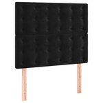 vidaXL Sommier à lattes de lit avec matelas Noir 90x200 cm Velours