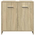 vidaXL Ensemble de meubles de salle de bain 4 Pièces chêne sonoma