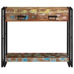 vidaXL Table console Multicolore bois de récupération massif
