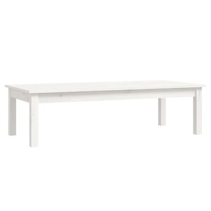vidaXL Table basse Blanc 110x50x30 cm Bois massif de pin