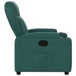 vidaXL Fauteuil inclinable Vert foncé Tissu