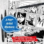 Kit 15 feutres pitt artist pen comic illustration faber-castell