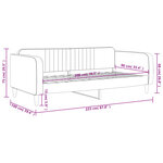 vidaXL Lit de repos jaune 90x200 cm velours