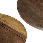 vidaXL Ensemble de table basse 2 Pièces Bois de récupération et acier